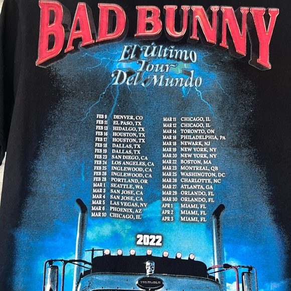 Bad Bunny Official Concert Shirt - Picture 4 of 5